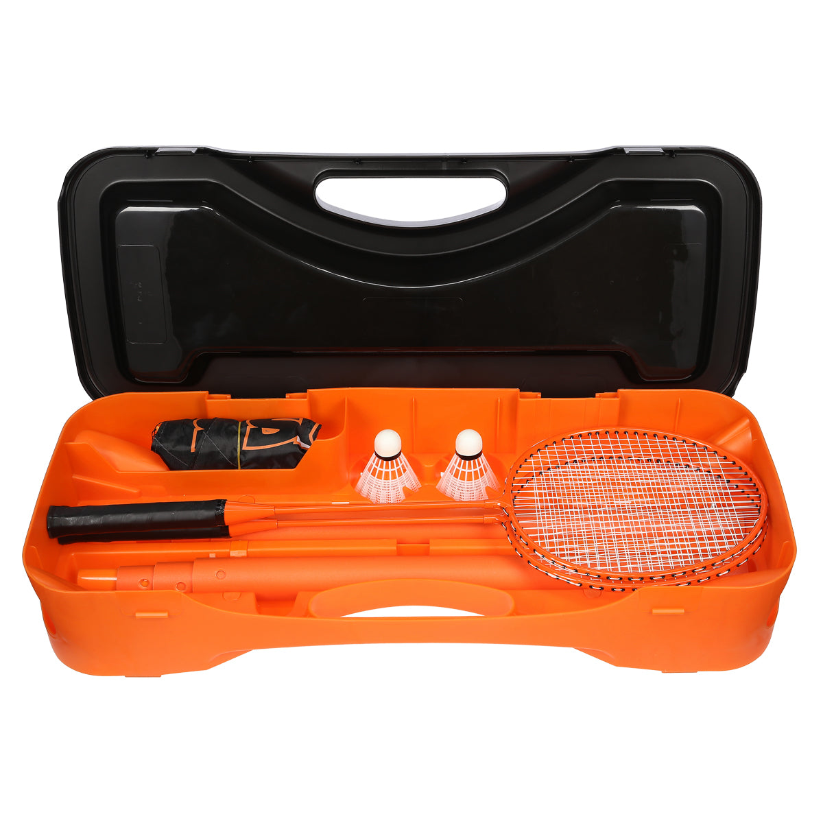 ZSB1 BADMITON SET 2 RACKETS + 2 SHUTTLES + NET + NILS CASE