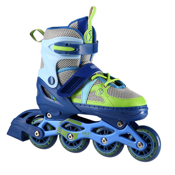 NJ1828A BLUE-GREEN SIZE S(31-34) NILS EXTREME INLINE SKATES