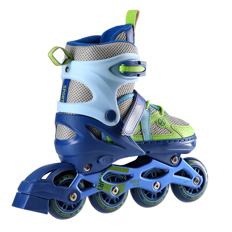 NJ1828A BLUE-GREEN SIZE L(39-42) NILS EXTREME INLINE SKATES