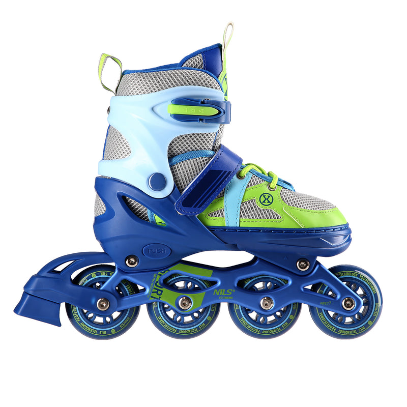 NJ1828A BLUE-GREEN SIZE M(35-38) NILS EXTREME INLINE SKATES