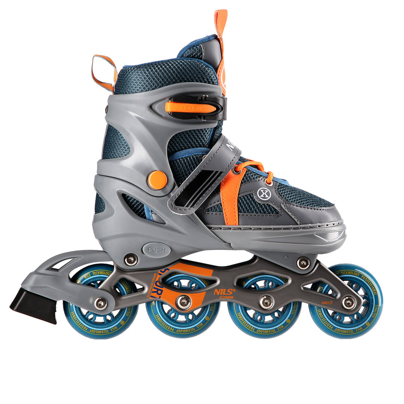 NJ1828A GREY-ORANGE SIZE M(35-38) NILS EXTREME INLINE SKATES