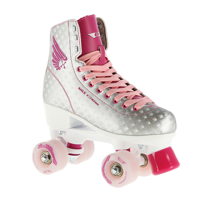 NQ14198 SILVER-PINK SIZE 43 NILS EXTREME ROLLER SKATES