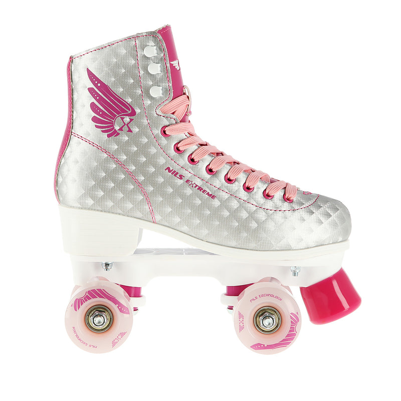 NQ14198 SILVER-PINK SIZE 43 NILS EXTREME ROLLER SKATES