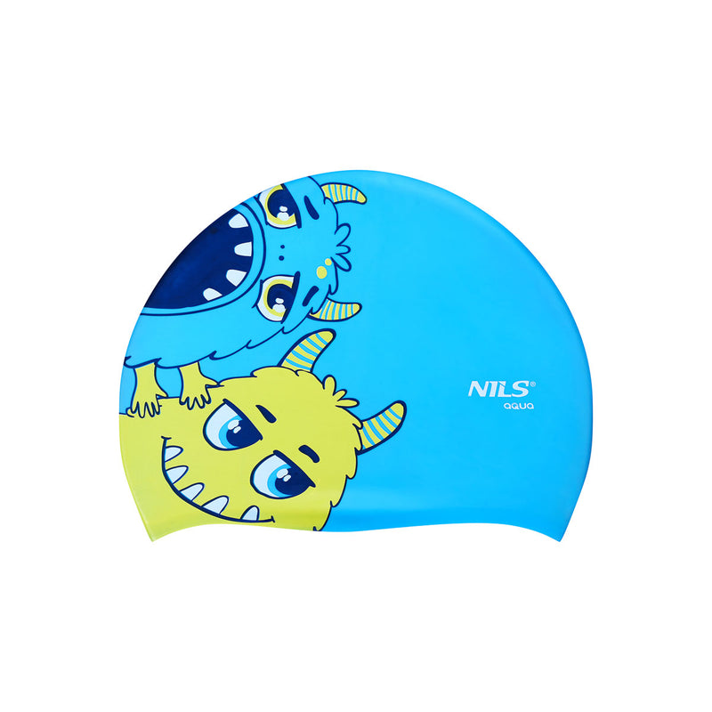 NQC MONSTER BLUE CHILDREN'S SILICONE CAP NILS AQUA