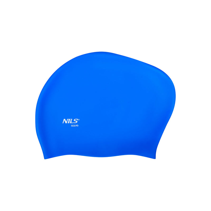 NQC ONE COLOUR BLUE SILICONE CAP FOR LONG HAIR NILS AQUA