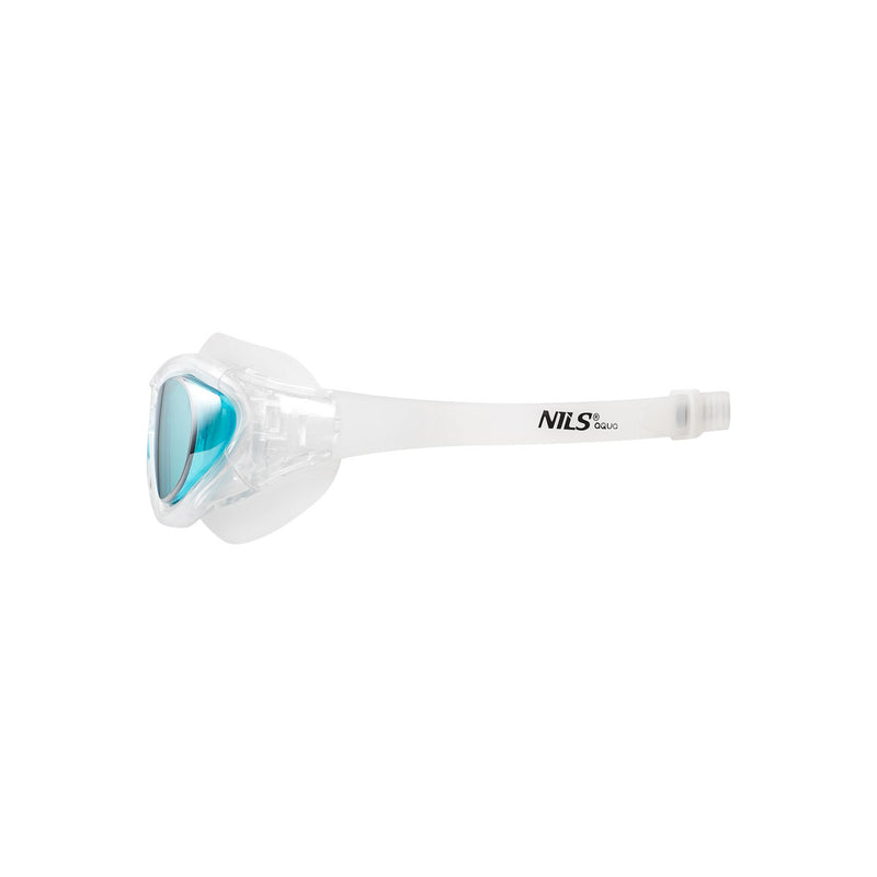 NQG280MAF WHITE JUNIOR GOGGLES/HALF MASK NILS AQUA