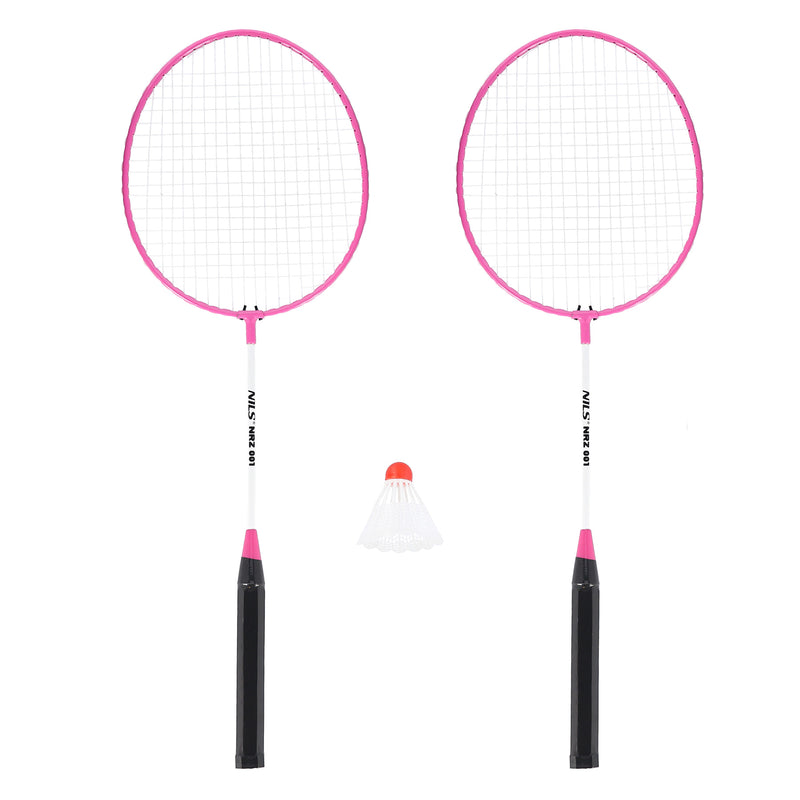NRZ001 RŮŽOVÁ SADA BADMINTONOVÝCH RAKET + NILS SHUTTLE