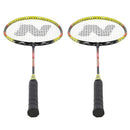 NRZ204-1 ZESTAW ALUMINIOWYCH RAKIET DO BADMINTONA + LOTKI Z PIÓR 3 SZT + POKROWIEC NILS