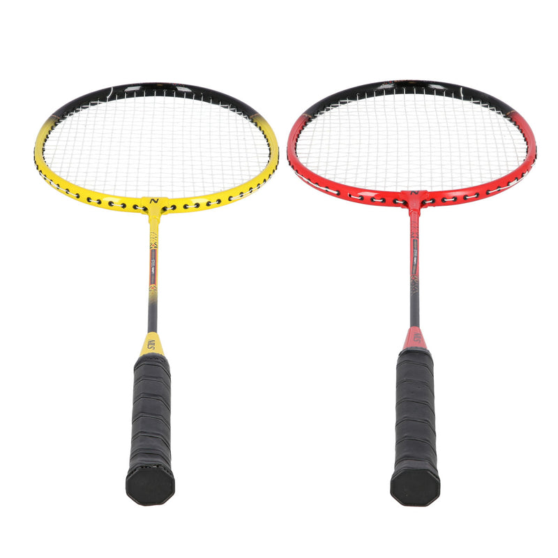 NRZ264 ALUMINUM / BADMINTON SET 4 RACKETS + 3 FEATHER SHUTTLES + NET 600x60cm + NILS COVER