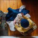 OFFLANDER MIĘKKI KOC PLED KEMPINGOWY GRANATOWY 200 x 140