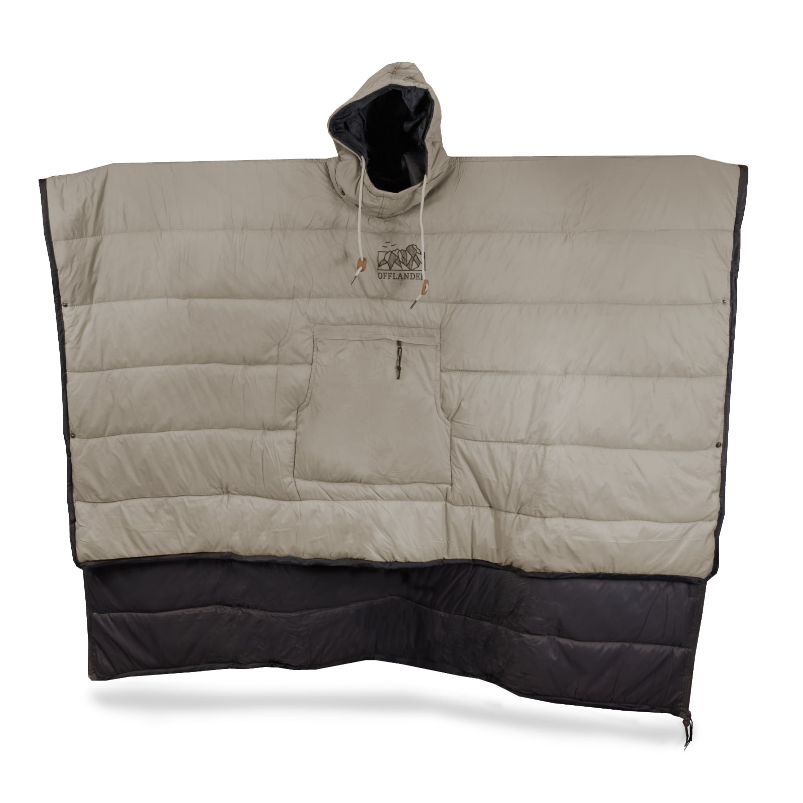 OFFLANDER CAMPING PONCHO INSULATED WATERPROOF KHAKI