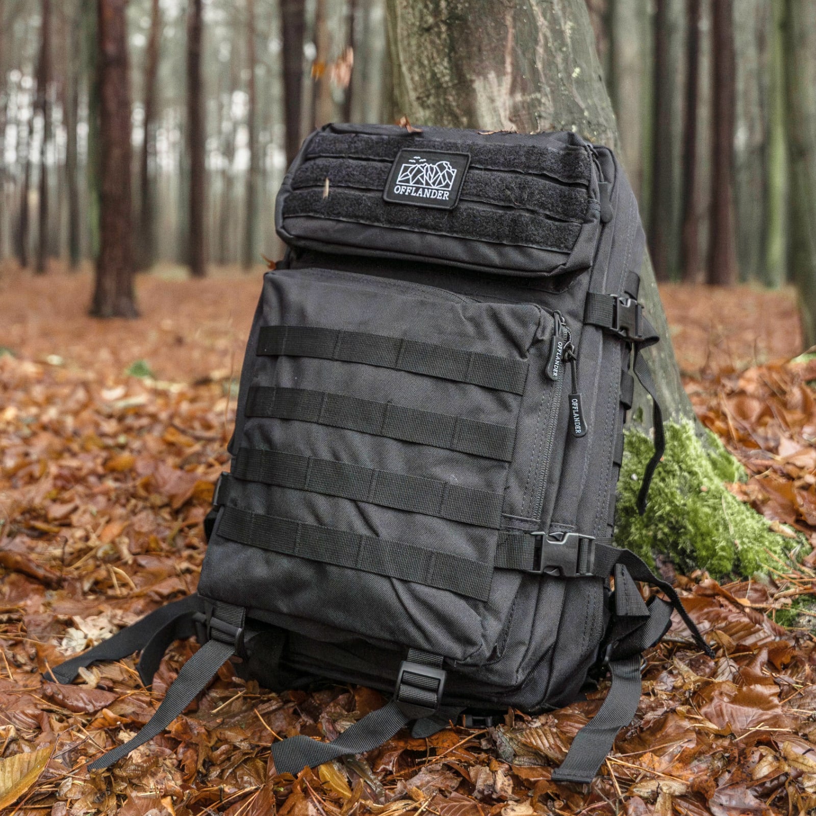 Turistický batoh Offlander Survival 43L, černý