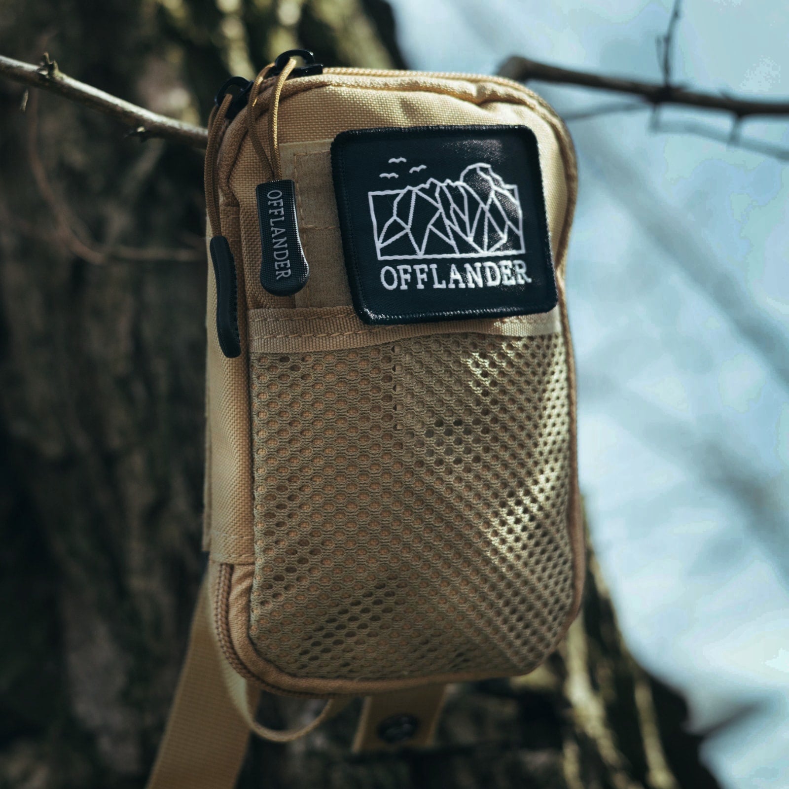 Taktická brašna Offlander MOLLE se suchým zipem na dokumenty, khaki 