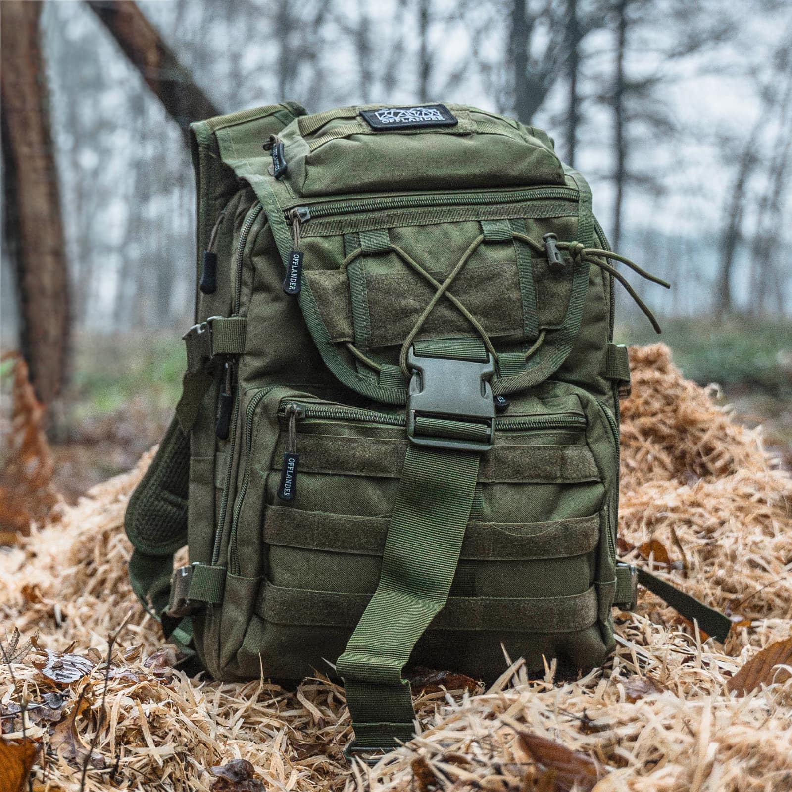 OFFLANDER PLECAK TURYSTYCZNY SURVIVAL HIKER 25L ZIELONY