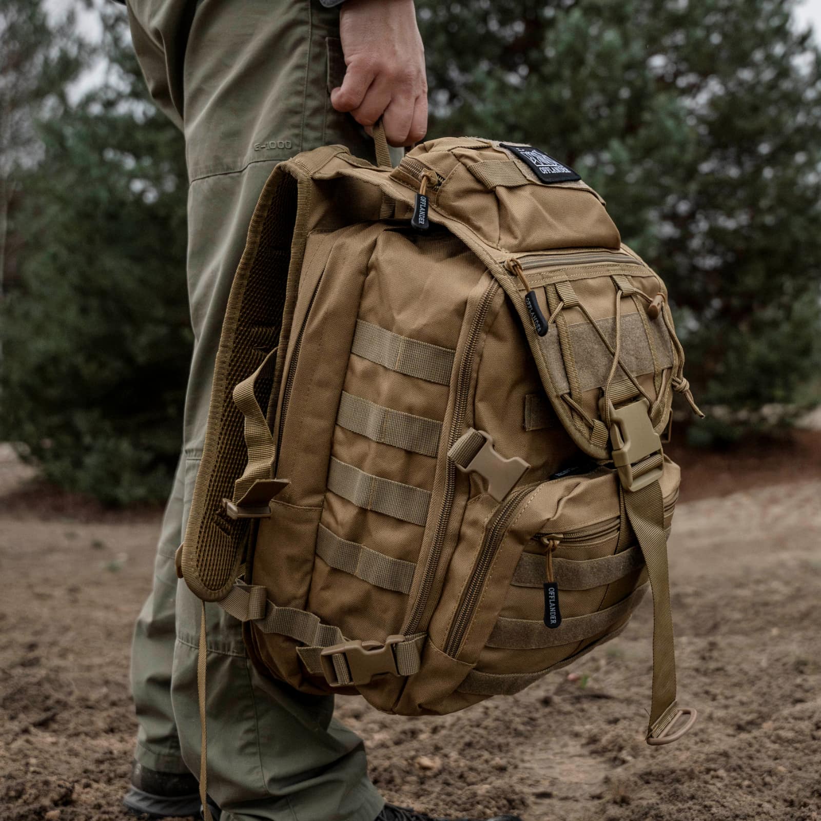 OFFLANDER PLECAK TURYSTYCZNY SURVIVAL HIKER 25L KHAKI