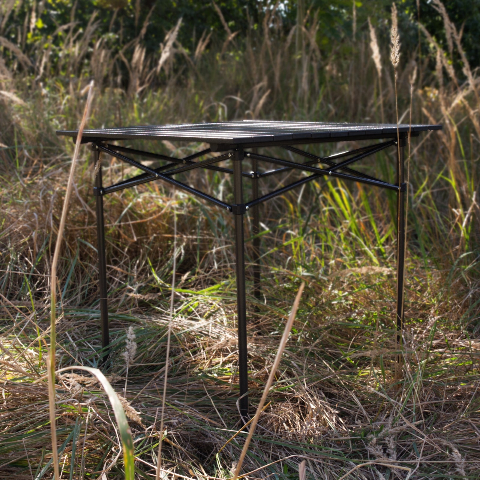 OFFLANDER FOLDABLE ALUMINUM CAMPING TABLE 70 x 70 CM