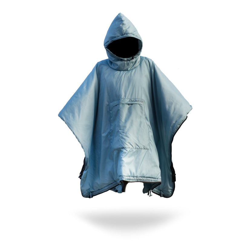 OFFLANDER CAMPING PONCHO THICK WITH HEATER BLUE 