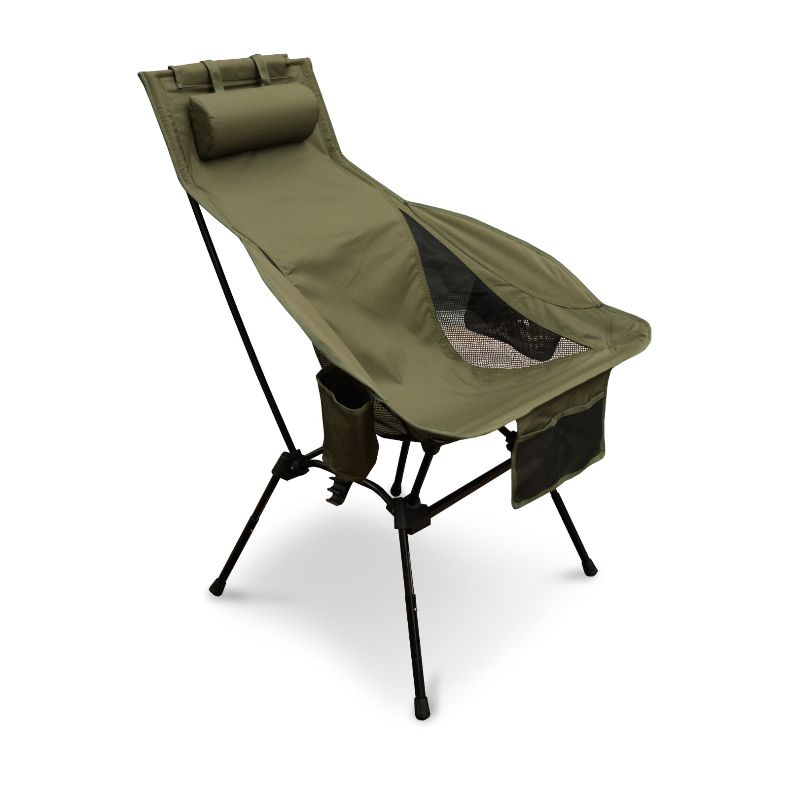 OFFLANDER LARGE FOLDING CAMPING CHAIR OLIVE 