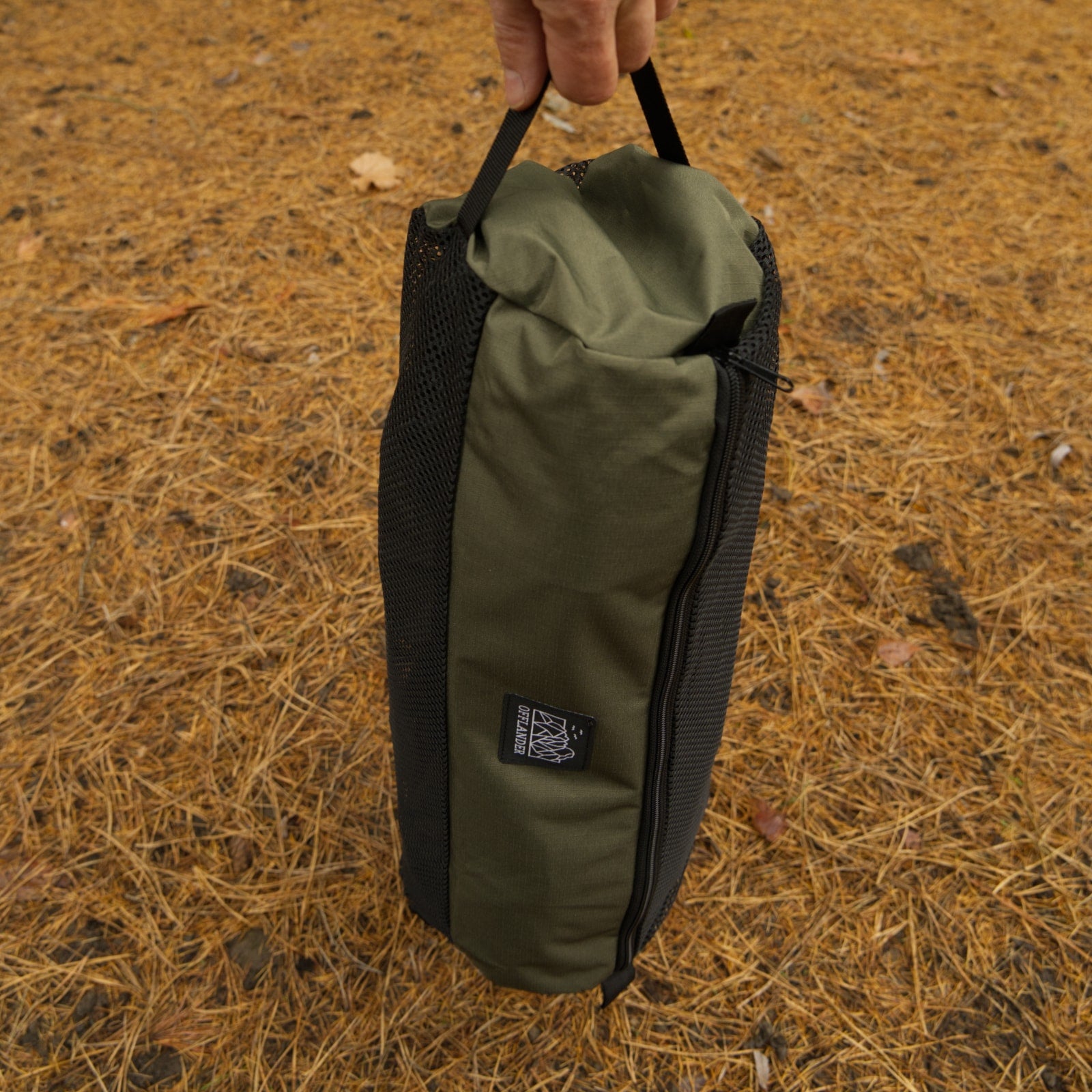 OFFLANDER LARGE FOLDING CAMPING CHAIR OLIVE 
