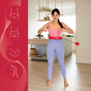 OHA01 HULA HOP RED Z WYPUSTKAMI I OBCIĄŻNIKIEM ONE FITNESS