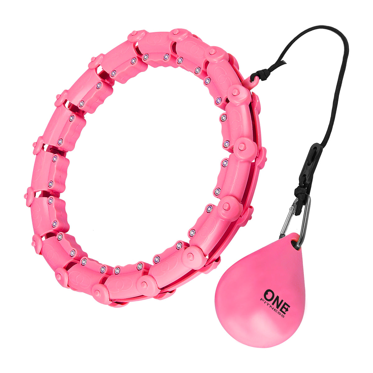 OHA02 HULA HOP PINK WITH TUBE AND WEIGHT ONE FITNESS