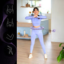 HULA HOP SET OHA02 VIOLET WITH PROJECTIONS AND ONE FITNESS WEIGHT + BR160 BELT