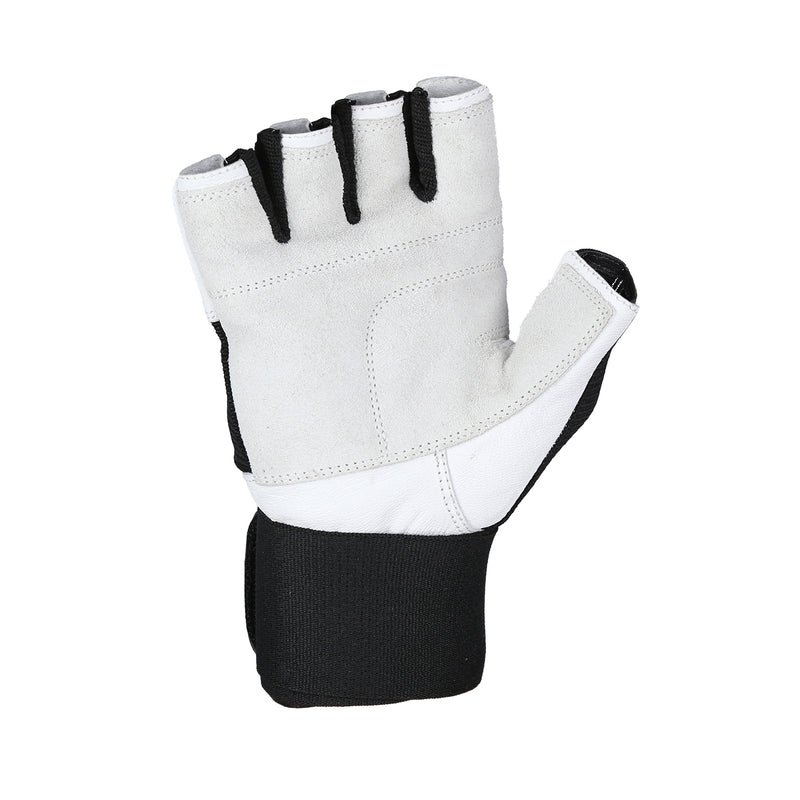 RST04 WHITE-BLACK SIZE M GYM GLOVES HMS