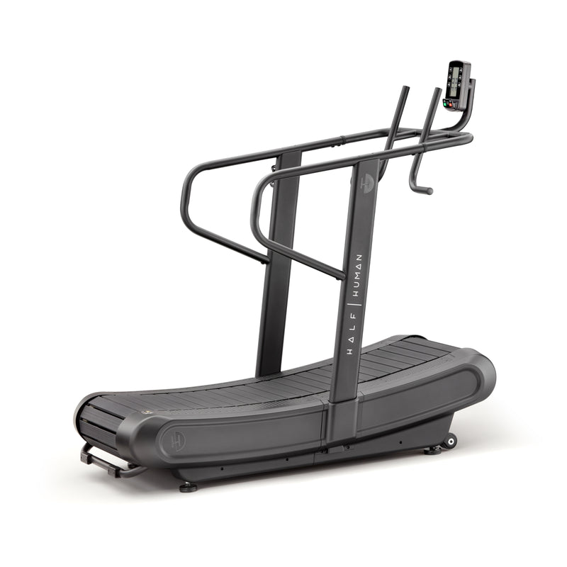 Curved mechanical treadmill clearance