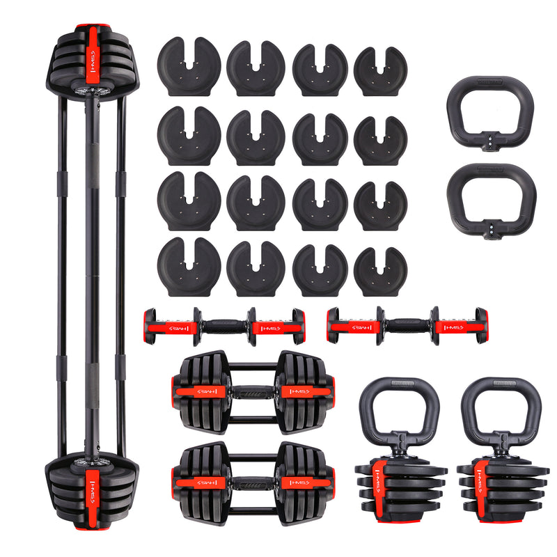 SGR18 PRO SET 3IN1 ADJUSTABLE BARBELL SET 41 KG HMS