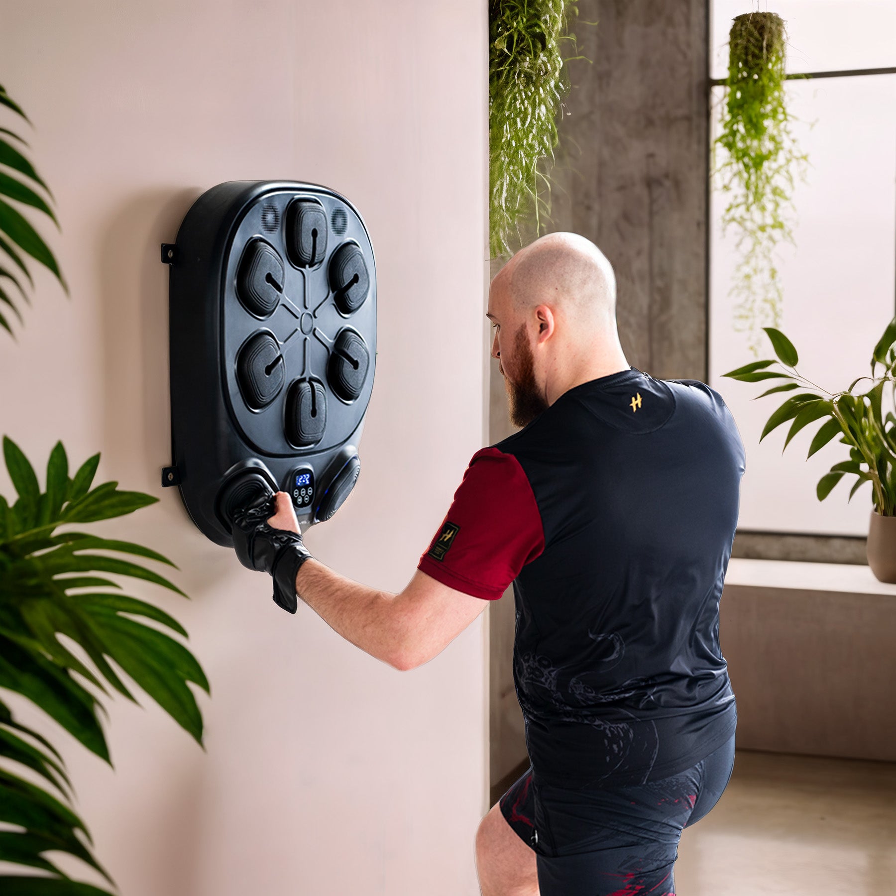 TB10 ELEKTRONICZNA TARCZA BOKSERSKA BLUETOOTH Z MUZYKĄ I RĘKAWICAMI BATERIA 4000MAH HMS