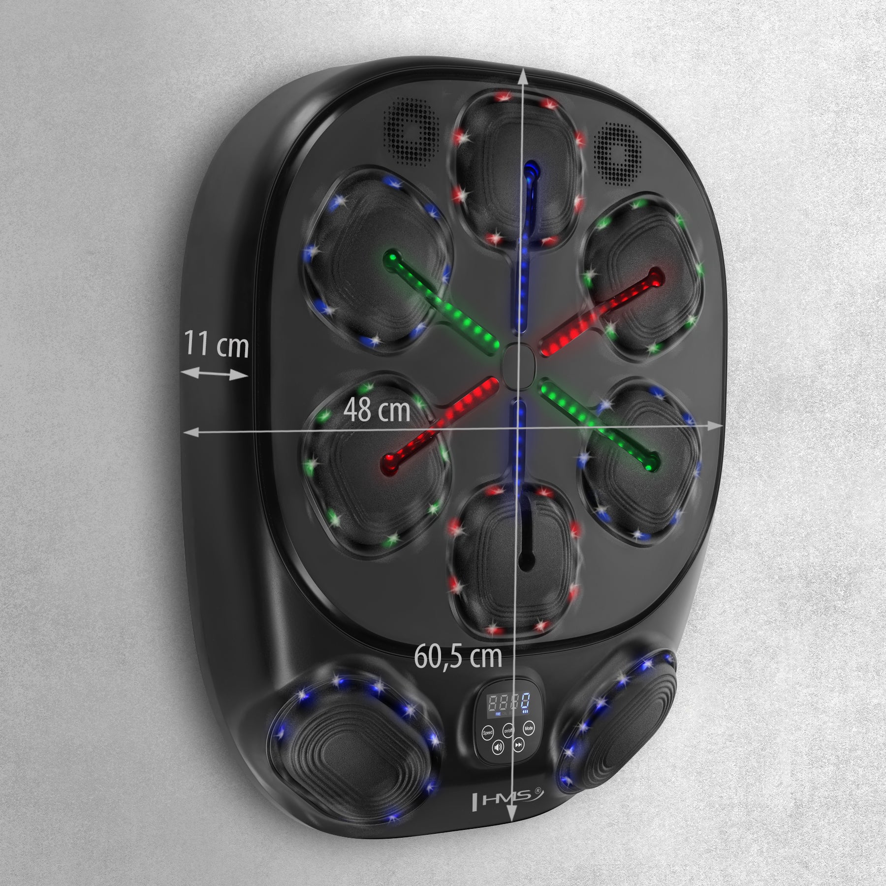 TB10 ELEKTRONICZNA TARCZA BOKSERSKA BLUETOOTH Z MUZYKĄ I RĘKAWICAMI BATERIA 4000MAH HMS