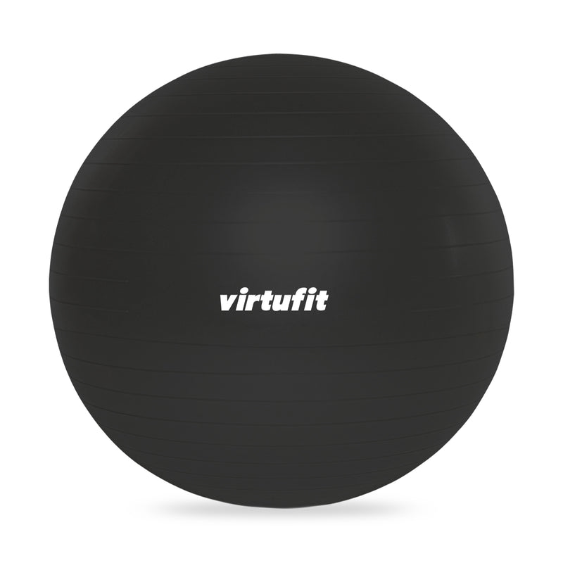 VIRTUFIT PIŁKA GIMNASTYCZNA ANTI-BURST PRO Z POMPKĄ CZARNA 65 CM