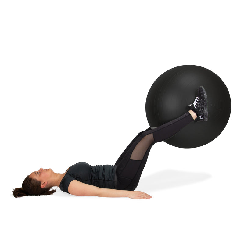 VIRTUFIT PIŁKA GIMNASTYCZNA ANTI-BURST PRO Z POMPKĄ CZARNA 65 CM