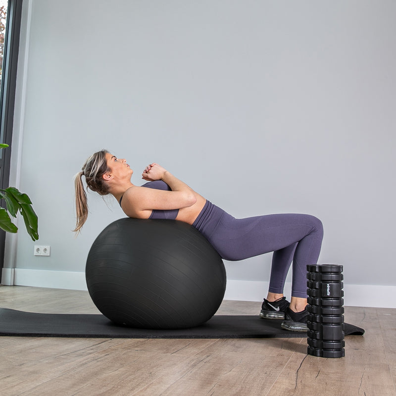 VIRTUFIT PIŁKA GIMNASTYCZNA ANTI-BURST PRO Z POMPKĄ CZARNA 65 CM