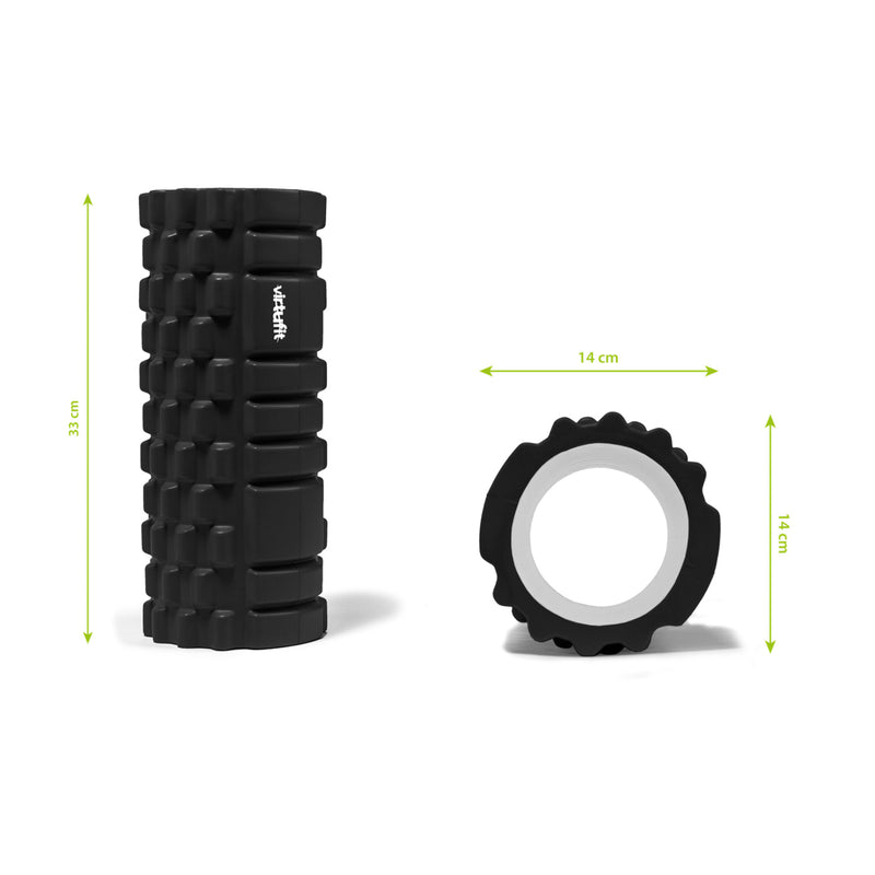 VIRTUFIT ROLLER PIANKOWY DO MASAŻU 33 CM CZARNY