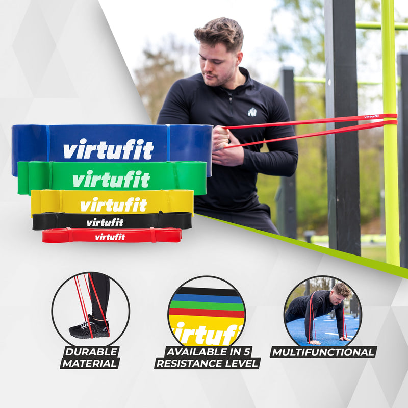 VIRTUFIT PRO GUMA FITNESS POWER BAND BARDZO LEKKA CZERWONA