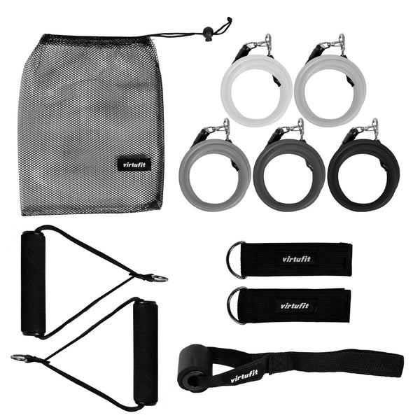 VIRTUFIT ZESTAW OPOROWY - ZESTAW 11 TAŚM OPOROWYCH - Z UCHWYTAMI