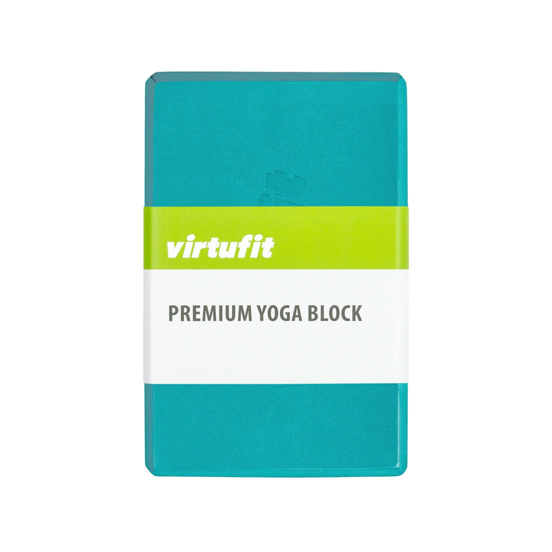 VIRTUFIT KLOCEK DO JOGI PREMIUM - PIANKA EVA - ZIELEŃ OCEANU