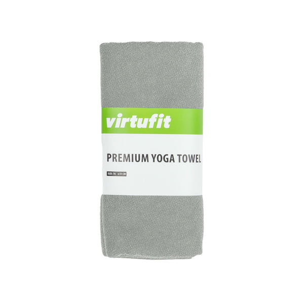 VIRTUFIT RĘCZNIK Z MIKROFIBRY DO JOGI PREMIUM - 76 X 51 CM - NATURALNY SZARY