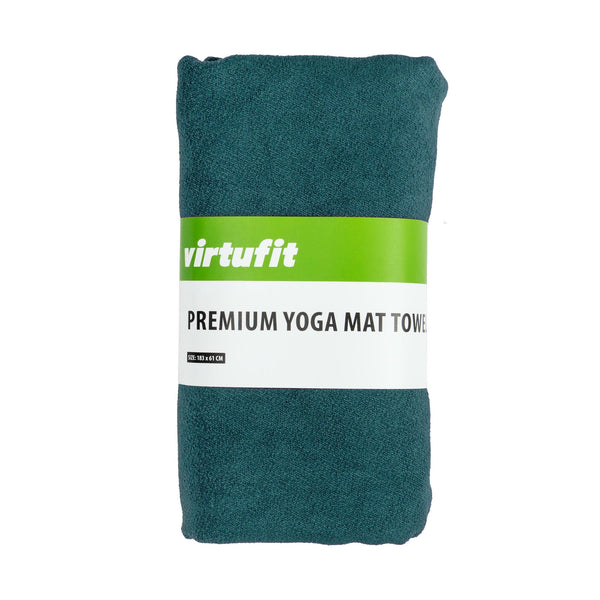 VIRTUFIT RĘCZNIK DO MATY DO JOGI PREMIUM - 183 X 61 CM - ZIELEŃ OCEANU