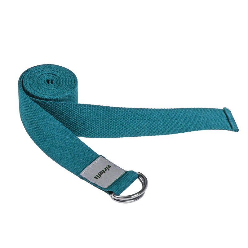 VIRTUFIT PASEK DO JOGI PREMIUM - 250 CM - ZIELEŃ OCEANU