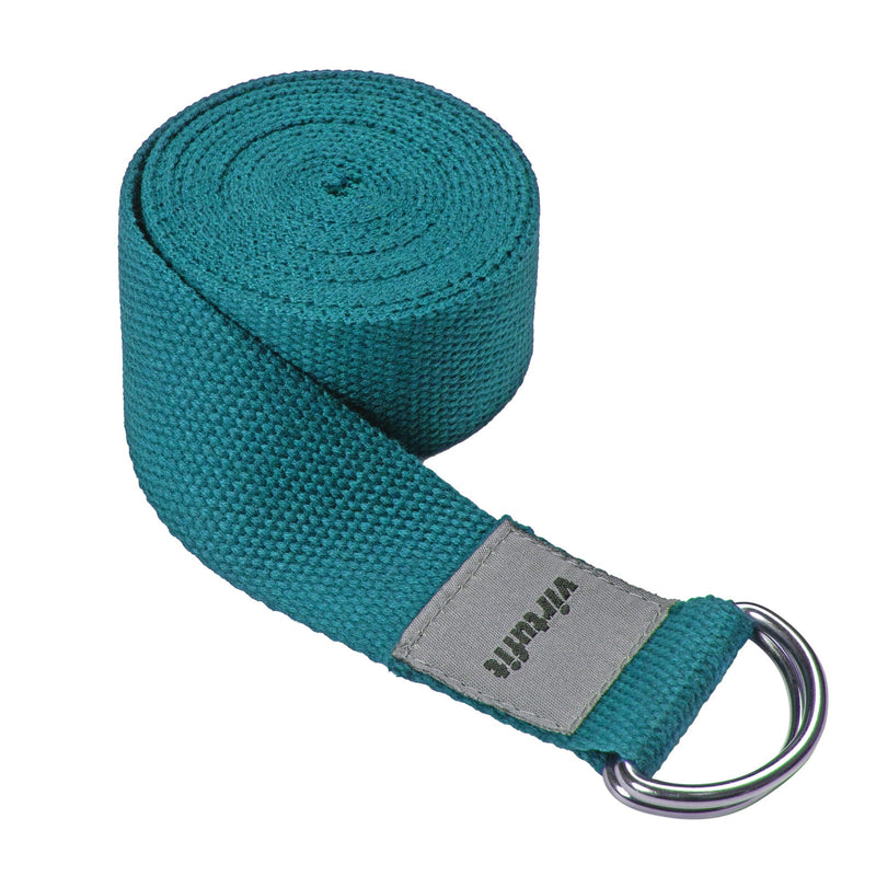 VIRTUFIT PASEK DO JOGI PREMIUM - 250 CM - ZIELEŃ OCEANU