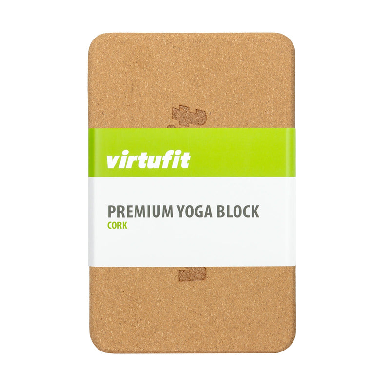 VIRTUFIT KORKOWY KLOCEK DO JOGI PREMIUM - EKOLOGICZNY