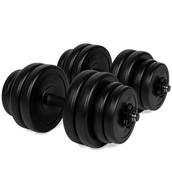 VIRTUFIT ZESTAW HANTLI REGULOWANYCH WINYLOWYCH 2 X 14 KG