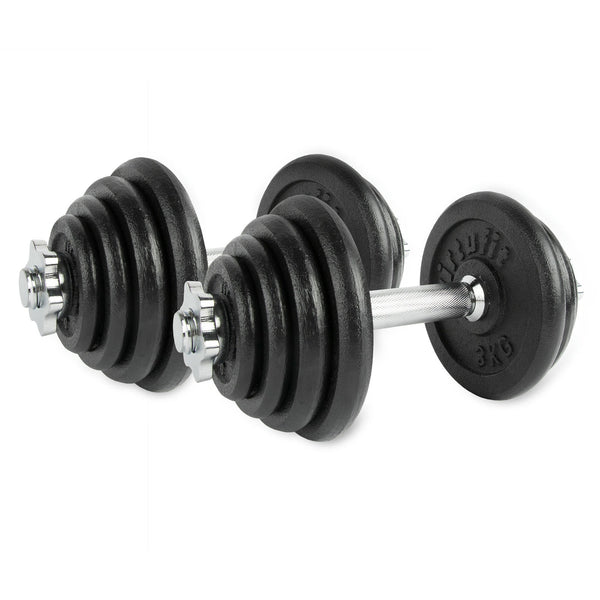 VIRTUFIT REGULOWANY ZESTAW HANTLI PRO - ZESTAW SZTANGI - ŻELIWO - 1 X 15 KG