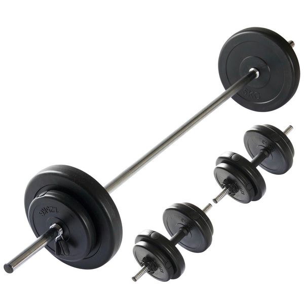 VIRTUFIT ZESTAW HANTLI REGULOWANYCH Z GRYFEM ŁĄCZĄCYM 30,5 KG
