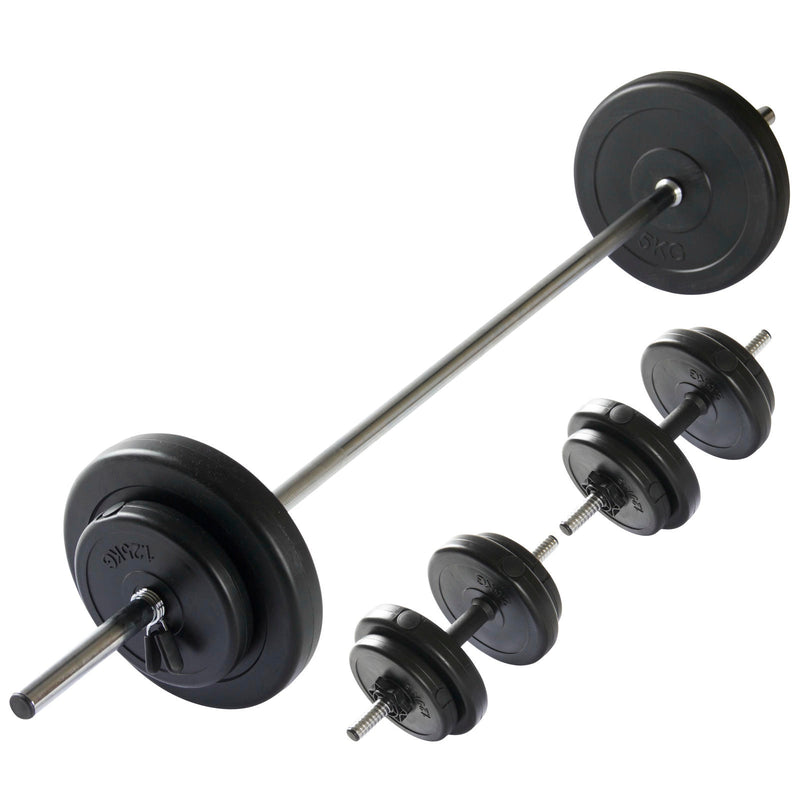 VIRTUFIT ZESTAW HANTLI REGULOWANYCH Z GRYFEM ŁĄCZĄCYM 30,5 KG