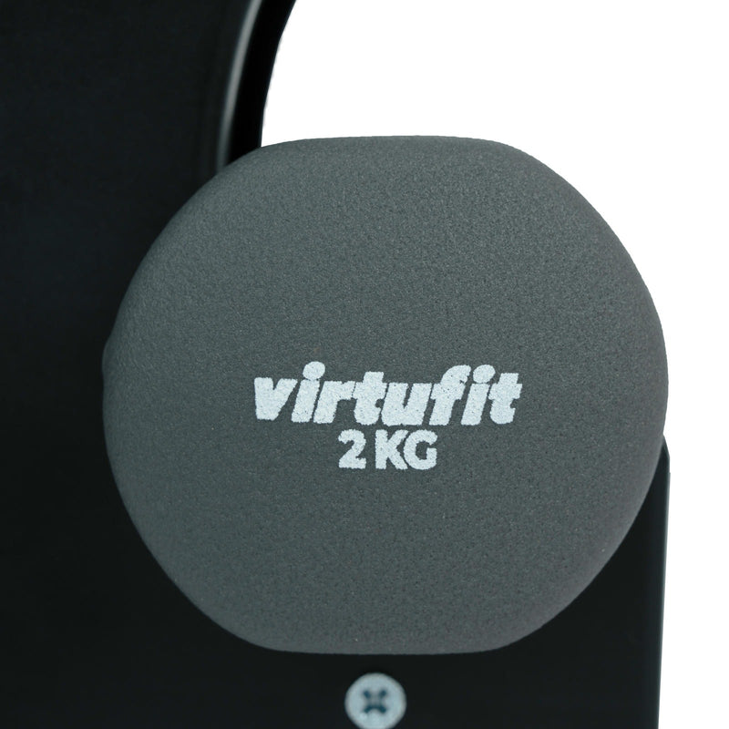 VIRTUFIT ZESTAW HANTLI NEOPRENOWYCH ZE STOJAKIEM 7 KG
