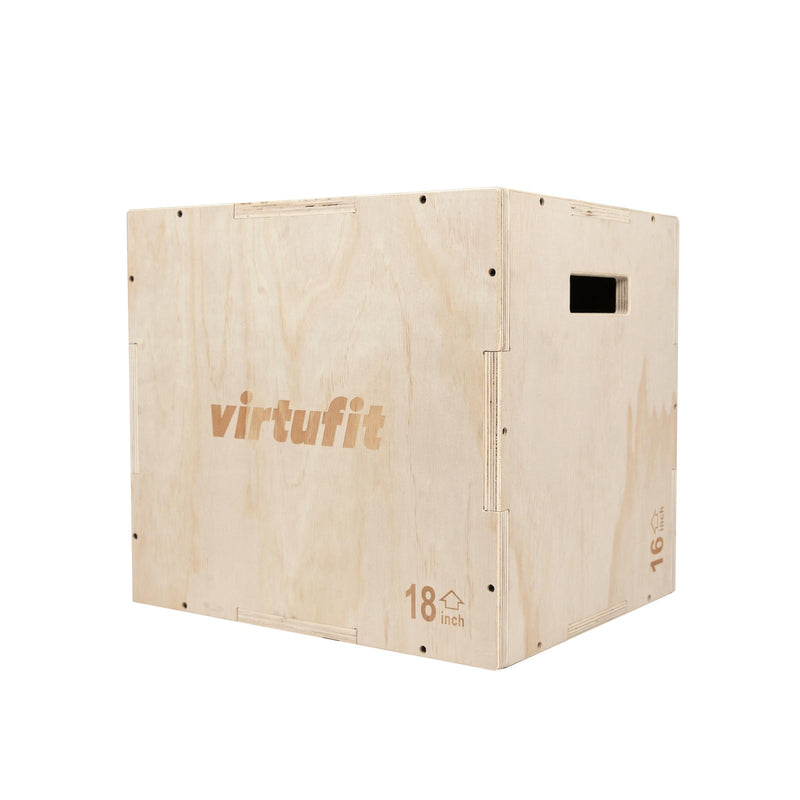 VIRTUFIT DREWNIANA SKRZYNIA PLYO 3-W-1 - MAŁA - 40 X 45 X 50 CM