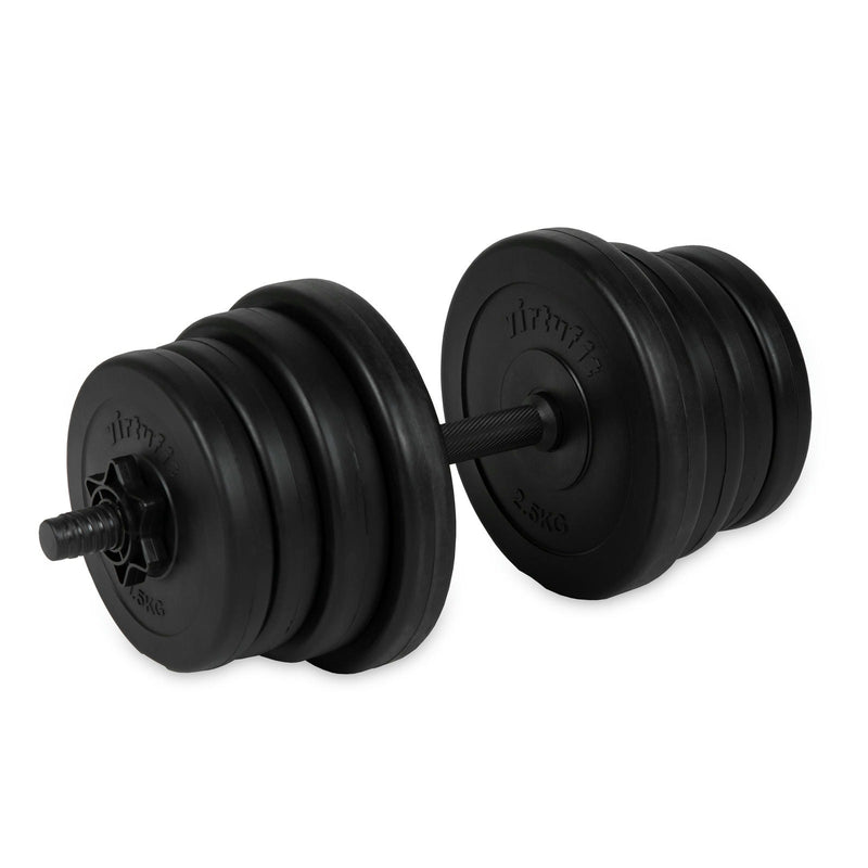 VIRTUFIT REGULOWANY ZESTAW HANTLI - ZESTAW 2 W 1 - 30 KG - WINYL